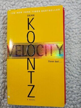 Dean Koontz Velocity Mass Market Paperback Bantam 2006 Thriller Yellow Used